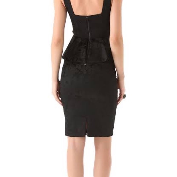 Alice + Olivia - Black Peplum Dress - Picture 6 of 11